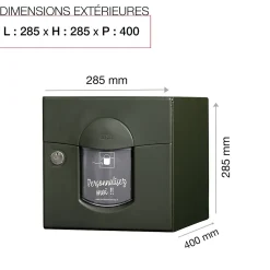 Boite aux lettres Soléa 2 portes vert RAL 6007 MS^Renz Outlet