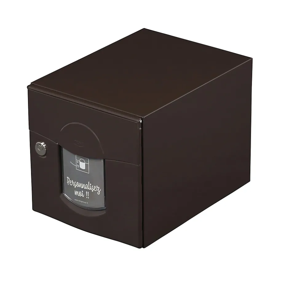 Boite aux lettres Soléa 1 porte Brun RAL 8019 B^Renz Outlet