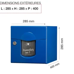 Boite aux lettres Soléa 2 portes bleu 5010 B^Renz New