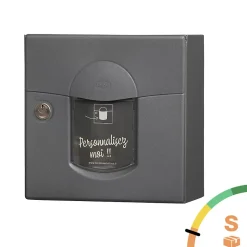 Boite aux lettres Soléa compact Gris anthracite aspect sablé REN 0206MS-Renz Discount