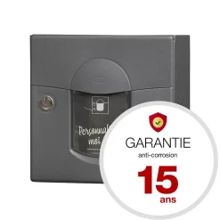 Boite aux lettres Soléa compact Gris anthracite aspect sablé REN 0206MS-Renz Discount