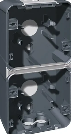 BOITE D'ENCASTREMENT SAILLIE VERTICALE 2 POLES GRIS^Eurohm New