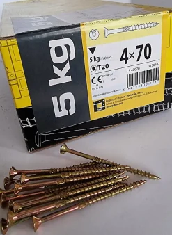 BOITE 5kg - 1425 VIS À TÊTE FRAISÉE 4 x 70, EMPREINTE TORX-Domax Sale
