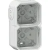 Boitier étanche saillie - Plexo - - 2 postes - 4 embouts-Legrand Online