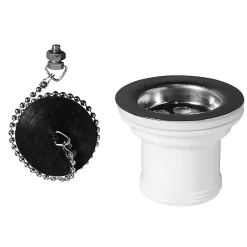 Bonde à bouchon pour évier 50mm^Wirquin Discount