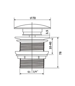 Bonde à écoulement libre Infinitio 5/4 " sans trop plein pour lavabos et vasques, vert foncé mat (PZATKADGEM)^Swiss Aqua Technologies Best