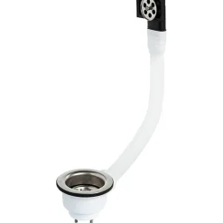 Bonde à panier avec trop plein, plateau Diamètre 84 --Nicoll