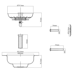 Bonde à panier doré pour évier 80 mm Waste Basket- Clearance