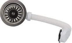 Bonde à panier sans trop plein, plateau chromé Diamètre 114 -^Nicoll New