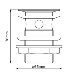 Bonde chromée pour vasque avec clapet rotatif et trop-plein-Flomasta Best