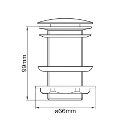 Bonde chromée quick-clac sans trop-plein 100mm pour vasque-Flomasta Discount