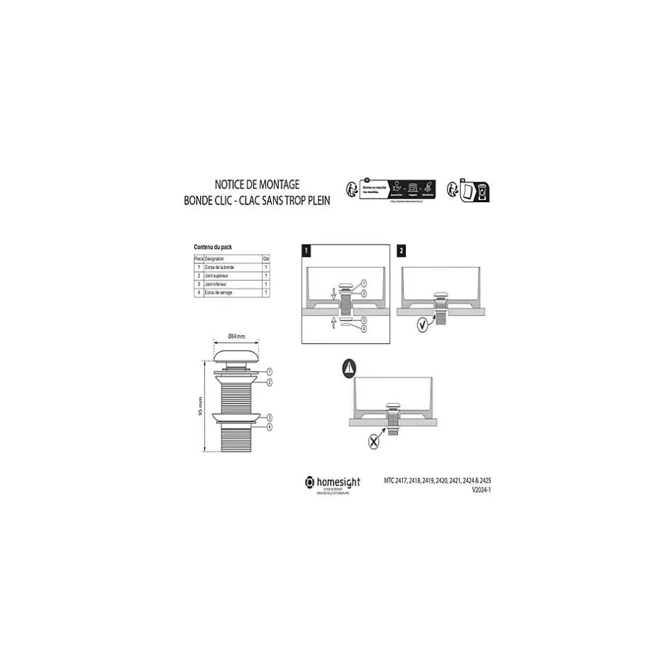Bonde clic-clac en béton JAMES^Mob-In Hot