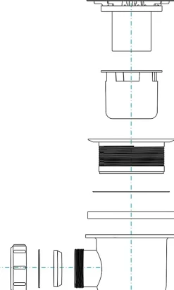 Bonde de douche amovible, couvercle de bonde universel, bouchon de douche chromé, débit rapide-Deko Online