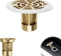 Bonde de douche, bouchon de douche avec anneau en caoutchouc, bouchon de douche en cuivre^Deko Hot