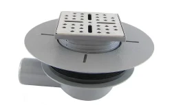 Bonde de douche centrale horizontale gris Showerplate^Galedo Discount