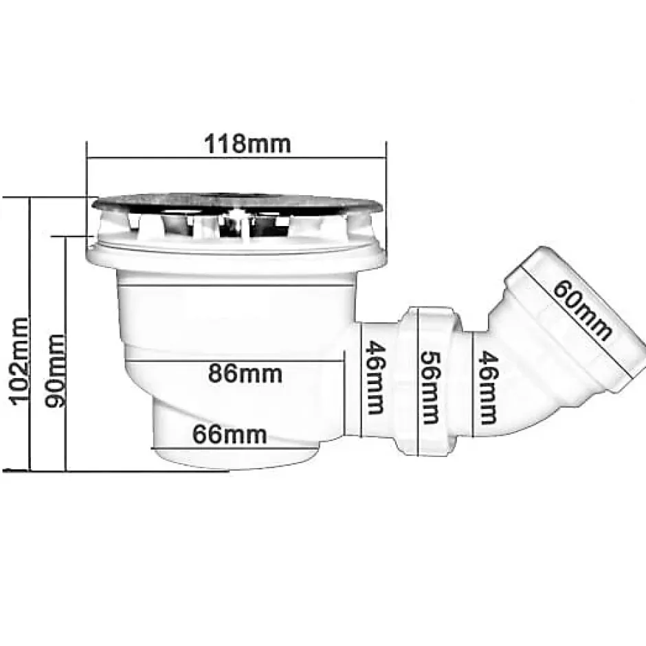 Bonde de douche extra plate avec diamètre 90 mm - installation facile, évacuation rapide-AICA Sanitaire Discount