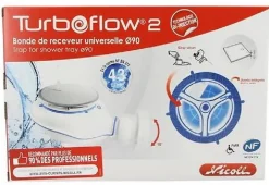 Bonde de douche siphoïde Turboflow 2 - Capot ABS - diamètre 90 mm^Nicoll