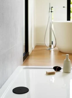 Bonde de douche Slim+ Ø118 mm noir^Wirquin Hot