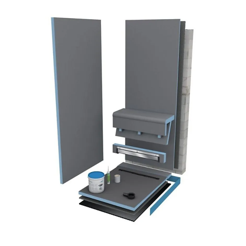 Bonde de douche sortie verticale pour écoulement linéaire-Wedi Discount