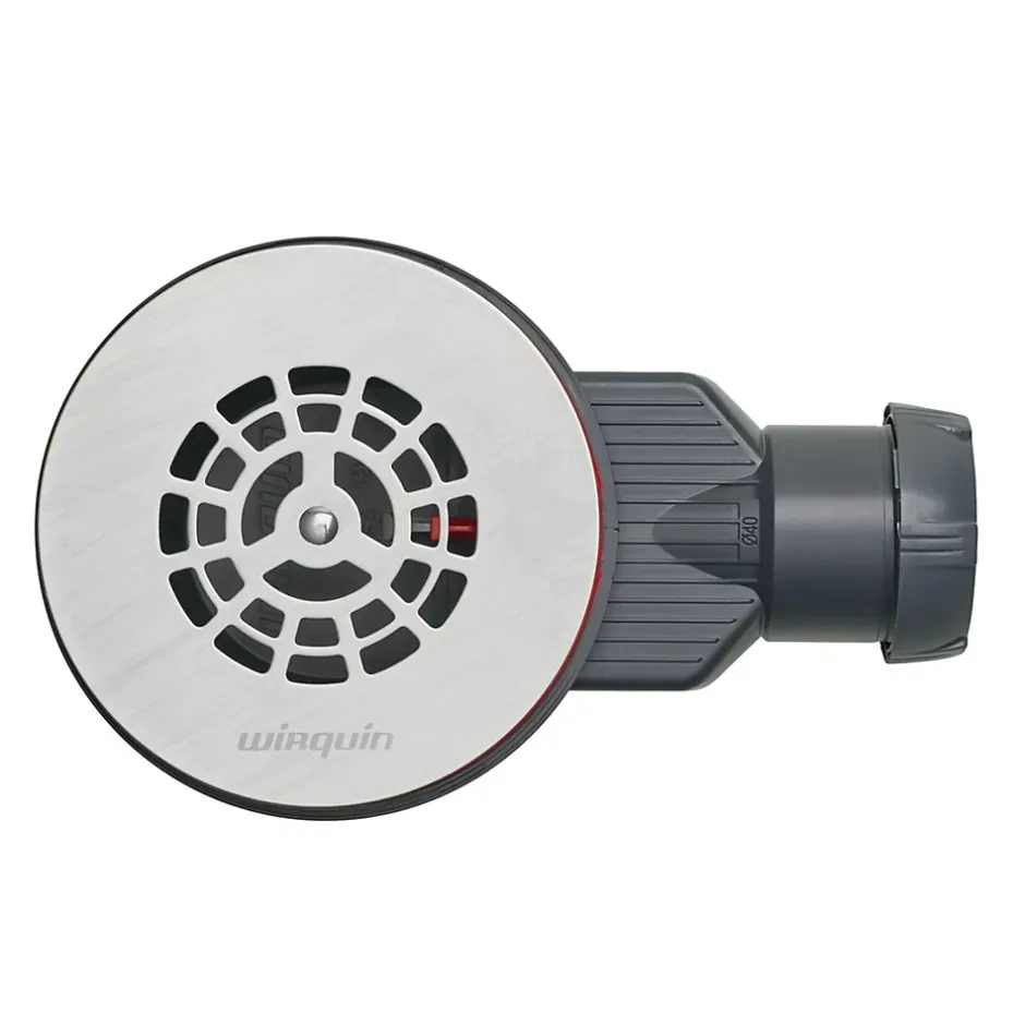 Bonde de douche SLIM + ø40 mm grille plate inox brossé-Wirquin Best