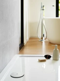 Bonde de douche SLIM + ø40 mm dôme métal-Wirquin New