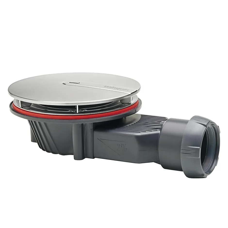 Bonde de douche SLIM + ø40 mm dôme métal-Wirquin New