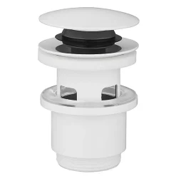 Bonde de lavabo ø 63 mm avec clapet clic clac blanc avec trop plein-Rousseau Best