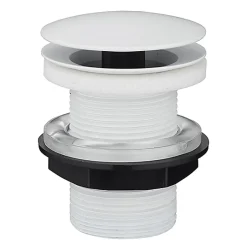 Bonde de lavabo à écoulement libre Ø 66 mm laiton blanc-Rousseau Online