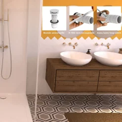 Bonde de lavabo ø65 mm avec clapet clic clac ou fixe^Valentin Hot