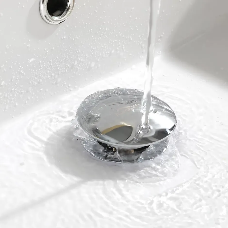 Bonde de Lavabo Pop Up en Laiton Universel AntiBlocage G 1-1/4"^Auralum Max New