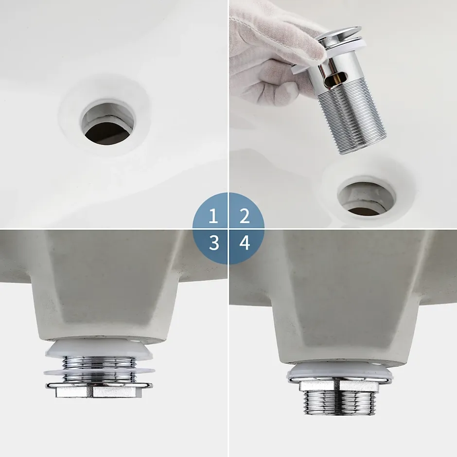 Bonde de Lavabo Pop Up en Laiton Universel AntiBlocage G 1-1/4"^Auralum Max New