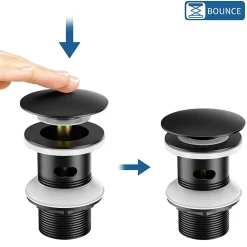 Bonde de Lavabo Pop Up en Laiton Universel AntiBlocage G 1-1/4