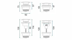 Bonde De Lavabo Universel Clic-Clac Brush Copper-Rea Online