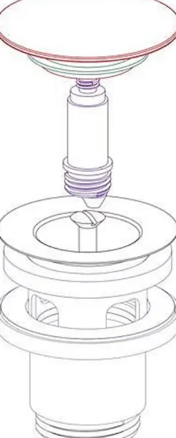 Bonde laiton design clic clac - Chromé brillant^Nicoll Online