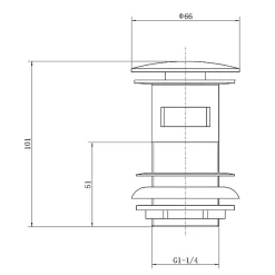 Bonde lavabo or brosse pour vasques avec trop-plein^Stano Clearance