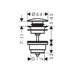Bonde lavabo Push-open aspect doré poli^Hansgrohe Online