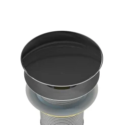 Bonde Pop-up en laiton pour lavabo évier et vasque, sans trop plein - couleur Acier inox - 6,6cm-Bernstein Clearance