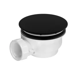 Bonde pour receveur de douche Pure 2/Pedra, capot noir,^Galedo Best
