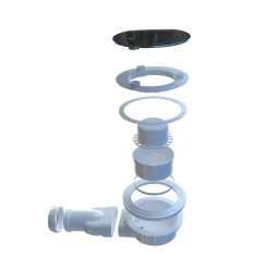 Bonde Siphon extra-plat avec tuyau flexible - Diamètre 90 mm - Siphon de douche - Installation facile et gain de place-AICA Sanitaire Discount