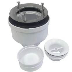 Bonde siphon universelle diam. 90 mm à évacuation verticale pour receveur de douche, sortie en 40 mm ou 50 mm-McAlpine Hot