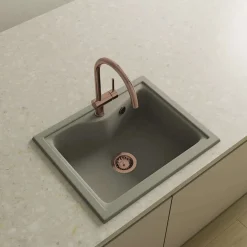 Bonde évier 1 cuve avec vidage manuel diamètre 90 mm couleur blanc-Poalgi Hot