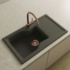 Bonde évier 1 cuve avec vidage automatique diamètre 90 mm couleur blanc^Poalgi Hot