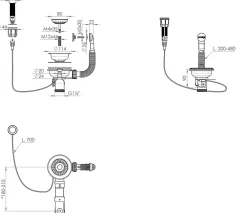 Bonde évier 1 cuve avec vidage automatique diamètre 90 mm couleur blanc^Poalgi Hot