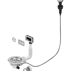 Bonde évier - - Automatique - 1 cuve Diamètre 90 mm-Valentin Online