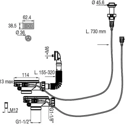 Bonde évier automatique - - diamètre 90 mm - 2 cuves-Valentin Online