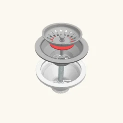 Bonde évier chromée pour évier sans trop plein-Vitra Clearance