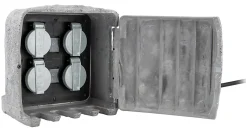 Borne de jardin extérieure 4 prises + 2 interrupteurs 1.5 m^Zenitech Clearance