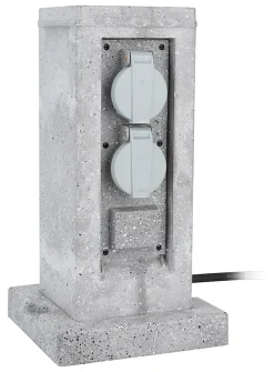 Borne de jardin extérieure 2 prises + programmateur 5 m-Zenitech Discount