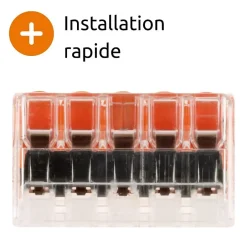 Borne de raccordement S221 5 conducteurs - leviers 4mm² -^Wago Sale