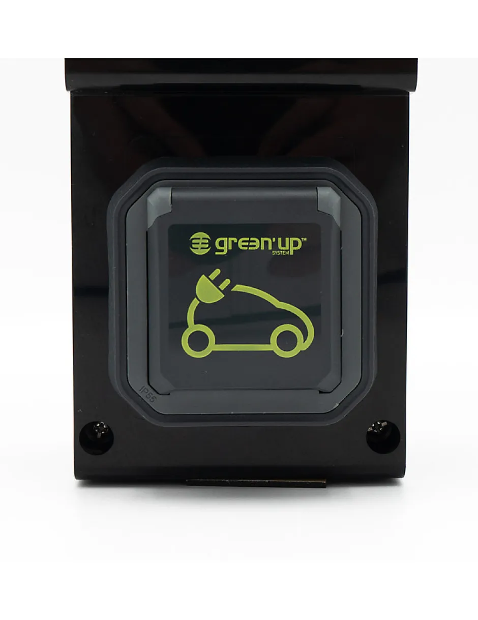 Borne De Recharge Avec Horloge équipée D'une Prise Green'up Complète Avec Protections^Carré Rouge Discount